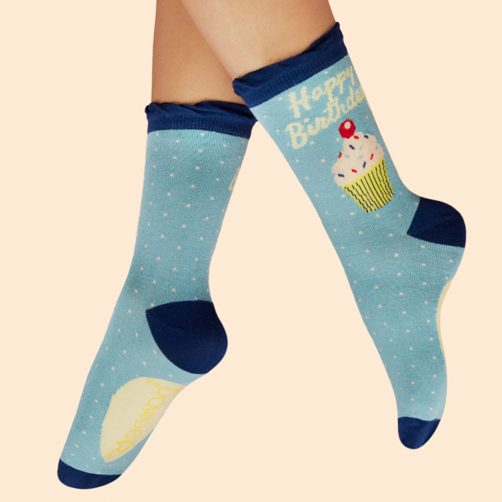 Ladies Bamboo Ankle Sock Birthday Treat By Powder Design SS25