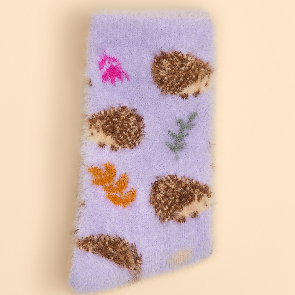 Ladies-Tiny-Hedgehog-Fuzzy-Slipper-Socks-Perfect-Gift-by-Powder-Design-SOC660_1
