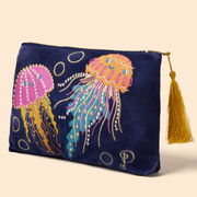 Ladies Velvet Zip Pouch Jolly Jellies By Powder Design SS25