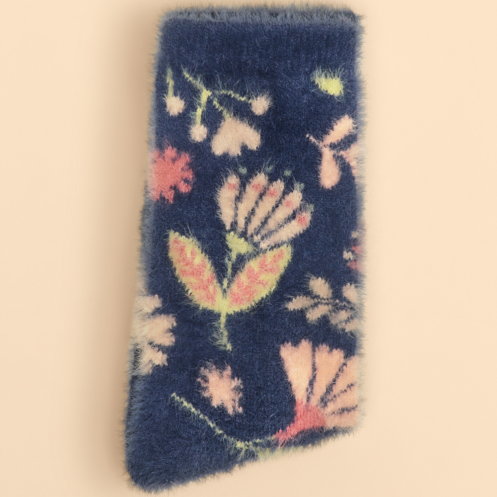 Ladies-Watercolour-Flowers-Fuzzy-Slipper-Socks-Perfect-Gift-by-Powder-Design-SOC659_1
