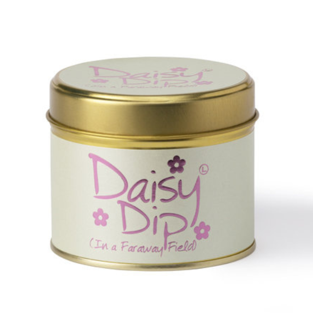 Lily-Flame Scented Candle Tin Perfect Gift Daisy Dip